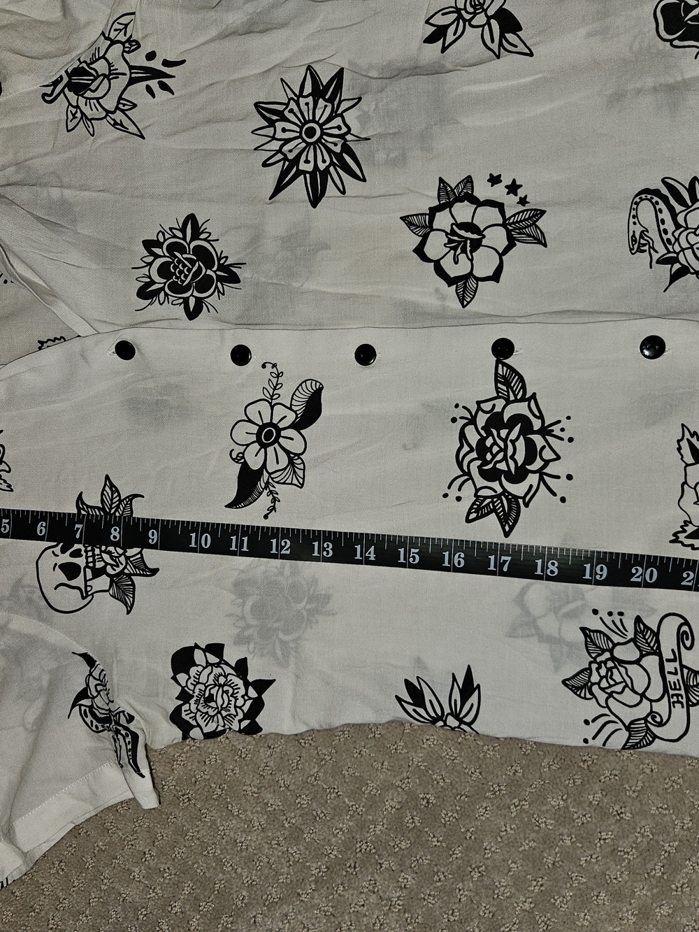 Women's Roses On Your Grave Button-Down - Picture 7 of 9